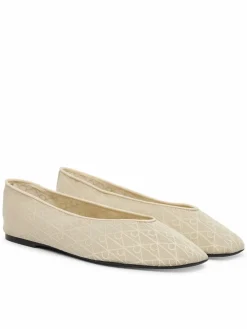 Ballerine Square Ballerina Aop Mesh HW0HW02937 Écru