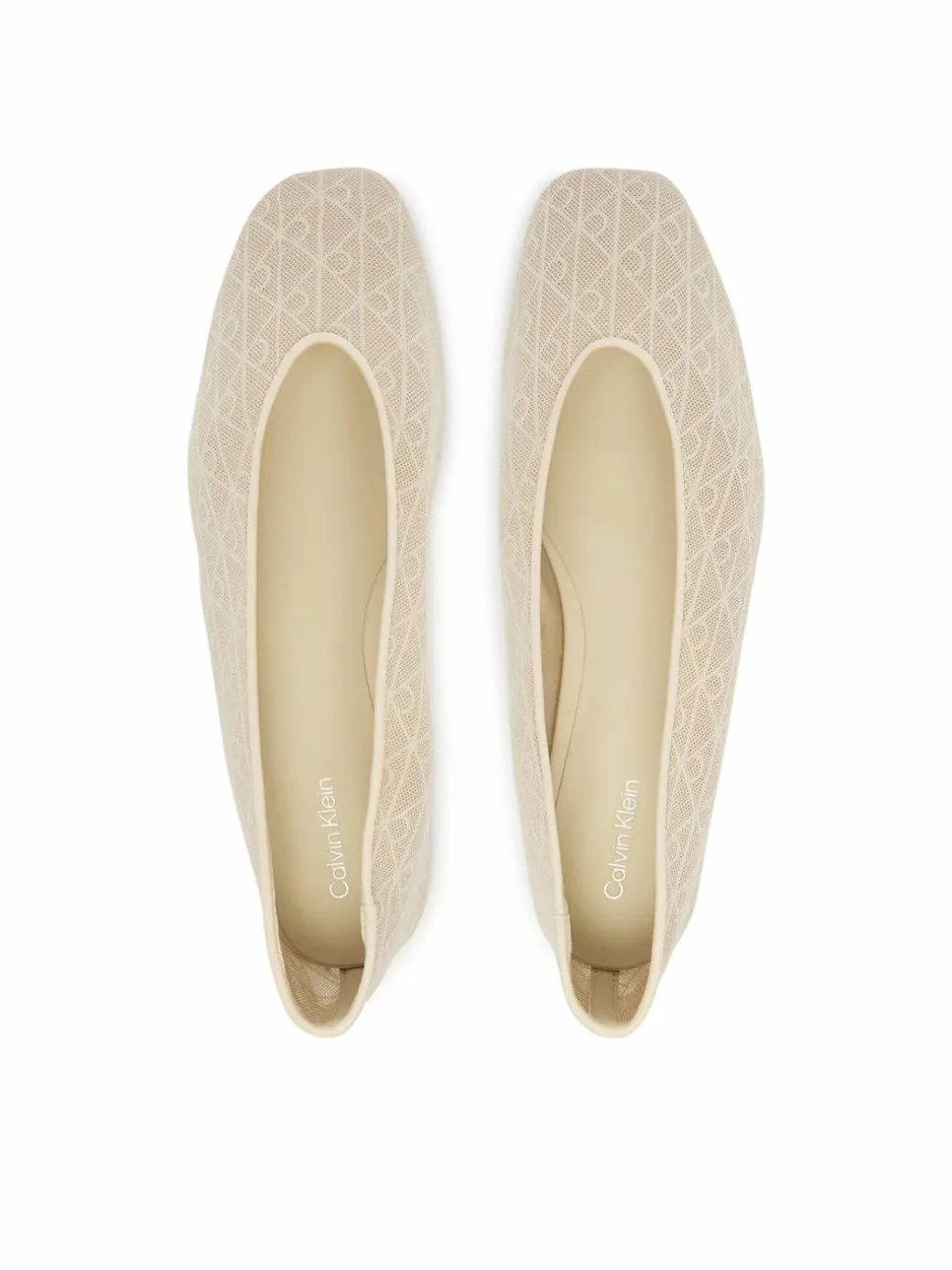Ballerine Square Ballerina Aop Mesh HW0HW02937 Écru