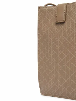 Borsa porta telefono Emblem Aop Phone Crossbody LV04F1115G Marrone