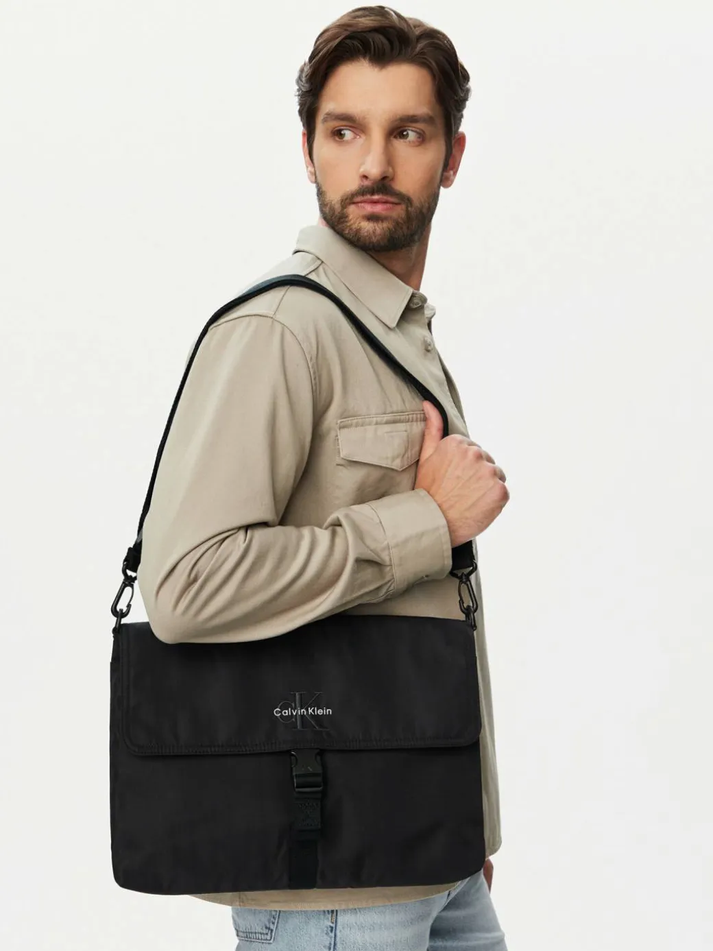 Borsellino Bold Laptop Sleeve W/ Strap (Nyl LV04D1222G Nero