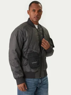 Borsellino Bold Logo Nylon Slim Reporter LV04D3231G Nero
