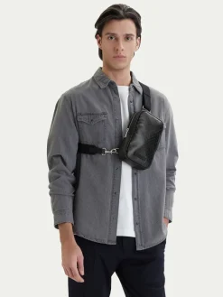 Borsellino Emblem Aop Coated Square Sling LV04D3335G Nero
