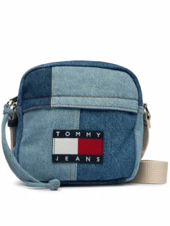 Borsellino Tjm Denim Patchwork Reporter AM0AM14287 Blu