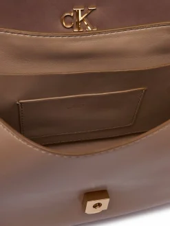 Borsetta Ck Conv Chain Brushed Medium Bag LV04F3407G Beige