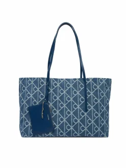 Borsetta Emblem Aop Denim Tote W/ Pouch LV04F3428G Blu