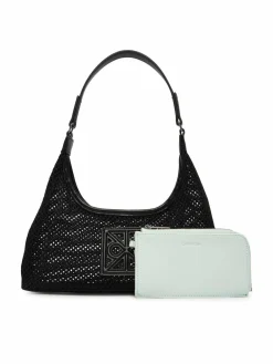 Borsetta Emblem Mesh Shoulder Bag LV04F3381G Nero