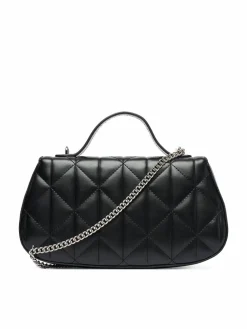 Borsetta Quilted Top Handle Chain Bag LV04F3410G Nero