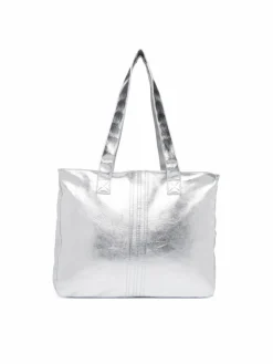 Borsetta Shopper Metallic Pu Bag KR1566 Argento