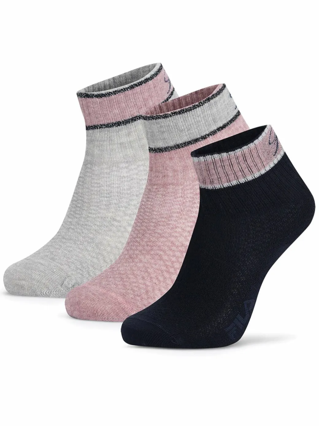 Calzini corti F8206-AW24 (3-pack) Rosa