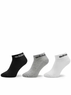 Calzini corti Linear Ankle Socks Cushioned Socks 3 Pairs IC1304 Grigio