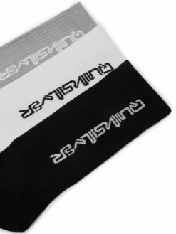 Calzini lunghi AS_QUIKSILVER_100W_SS25 (3-PACK) Bianco