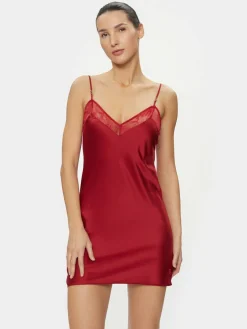 Camicia da notte Orchids C11U40 Rosso Regular Fit