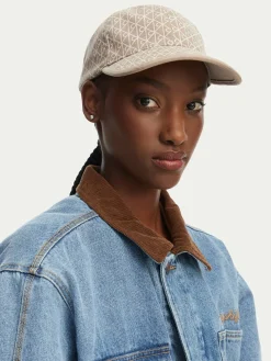 Cappellino Emblem Print W Leather Patch Cap LV04F5036G Beige
