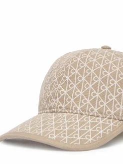 Cappellino Emblem Print W Leather Patch Cap LV04F5036G Beige