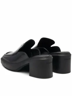 Ciabatte Block Heel Mule Lth Hdw HW0HW03175 Nero