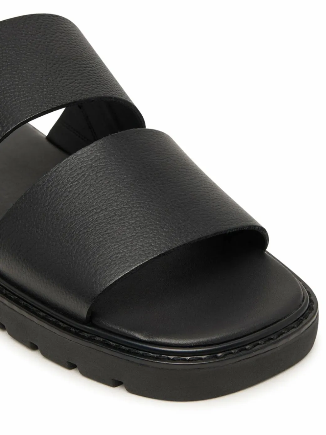 Ciabatte Sq Molded Sandal Db Lth HM0HM02234 Nero