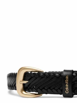 Cintura da donna Braided Logo Buckle 25Mm LV04F7087G Nero