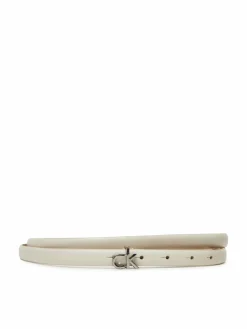 Cintura da donna Ck Buckle Skinny Belt 1.5 K60K612932 Bianco