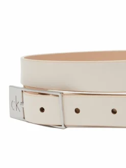Cintura da donna Ck Cut Square Buckle 2.0 K60K613155 Bianco