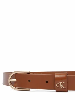 Cintura da donna Rounded Buckle Ck Loop LV04F7107G Marrone