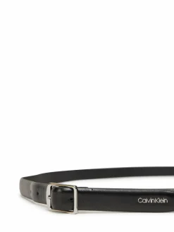 Cintura da donna Slim Square Buckle Belt 2.0 K60K613235 Nero