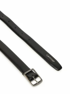 Cintura da donna Slim Square Buckle Belt 2.0 K60K613235 Nero