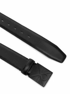 Cintura da uomo Emblem Plaque Smooth 35Mm LV04D7046G Nero