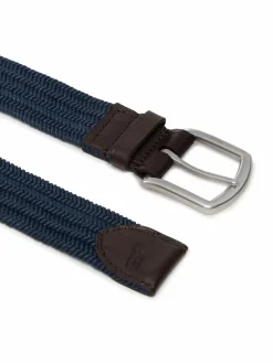 Cintura da uomo 35Mm Braid Stretch 405666041002 Blu scuro