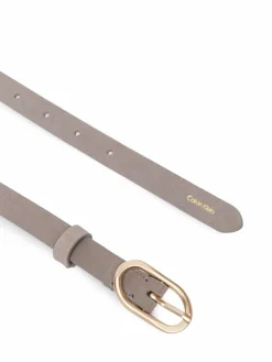 Cintura Organic Buckle Suede Belt 20Mm LV04F7110G Grigio