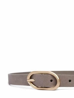 Cintura Organic Buckle Suede Belt 20Mm LV04F7110G Grigio