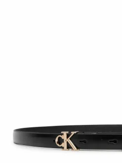 Cintura Round Ck Buckle Smooth 15Mm LV04F7085G Nero