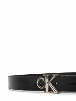 Cintura Round Ck 2Color Buckle Smooth 25 LV04F7132G Nero