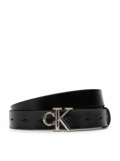 Cintura Round Ck 2Color Buckle Smooth 25 LV04F7132G Nero