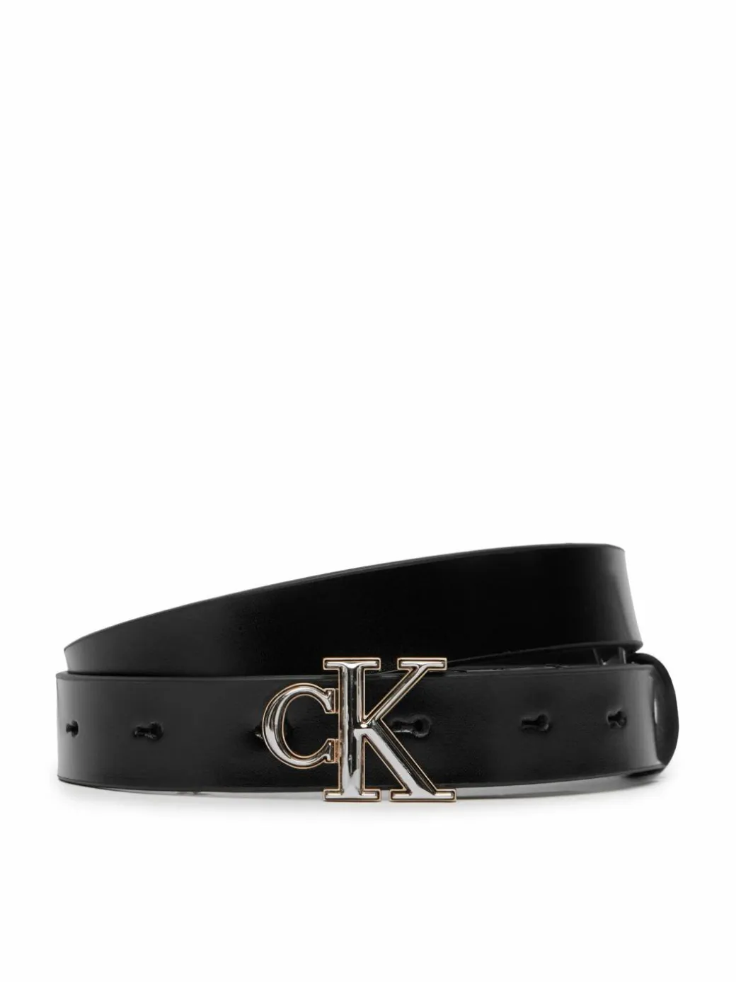 Cintura Round Ck 2Color Buckle Smooth 25 LV04F7132G Nero