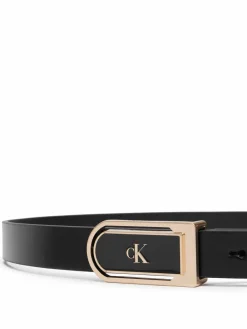 Cintura Round Ck Enamel Plaque 20Mm LV04F7109G Nero