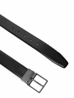 Cintura Square Buckle Smooth Adj LV04D7147G Nero