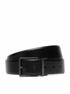 Cintura Square Buckle Smooth Adj LV04D7147G Nero