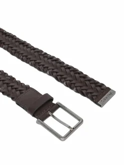 Cintura Warmth Buckle Woven 35Mm Fixed - LV04D7061G Marrone scuro