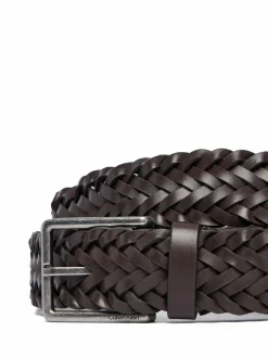 Cintura Warmth Buckle Woven 35Mm Fixed - LV04D7061G Marrone scuro