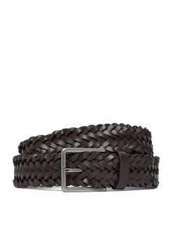 Cintura Warmth Buckle Woven 35Mm Fixed - LV04D7061G Marrone scuro
