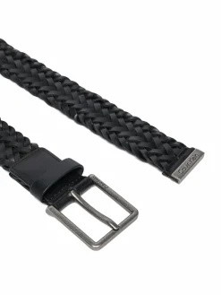 Cintura Warmth Buckle Woven 35Mm Fixed - LV04D7061G Nero