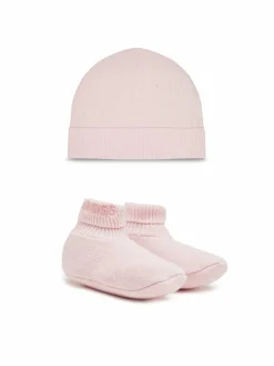 Completo cappello e calzini J98421 Rosa