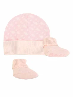 Completo cappello e calzini J98423 Rosa