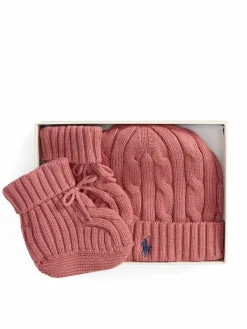 Completo cappello e calzini 320P01426507 Rosa scuro
