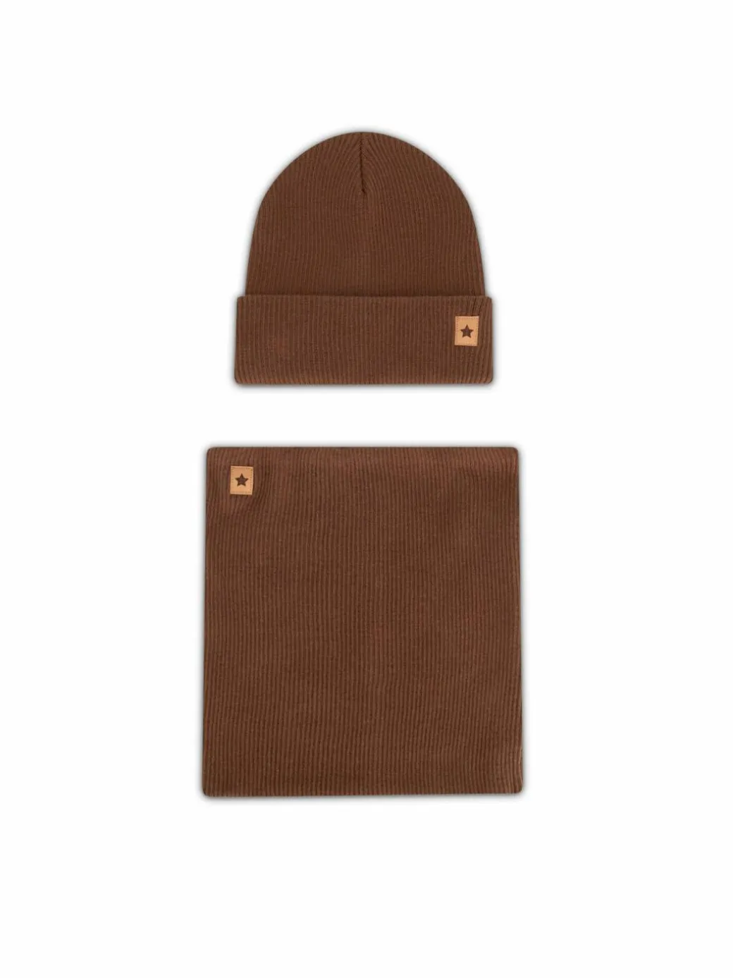 Completo cappello e scaldacollo 8KF-002-AW24 Marrone