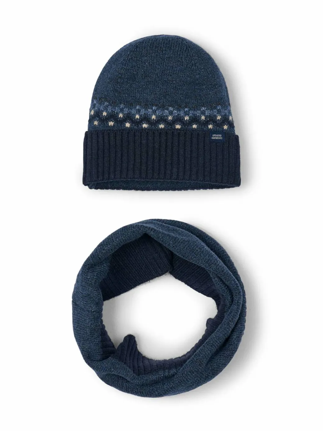Completo cappello e scaldacollo 10069 Blu scuro