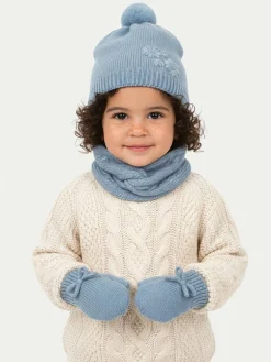 Completo cappello, scaldacollo e guanti 10019 Blu