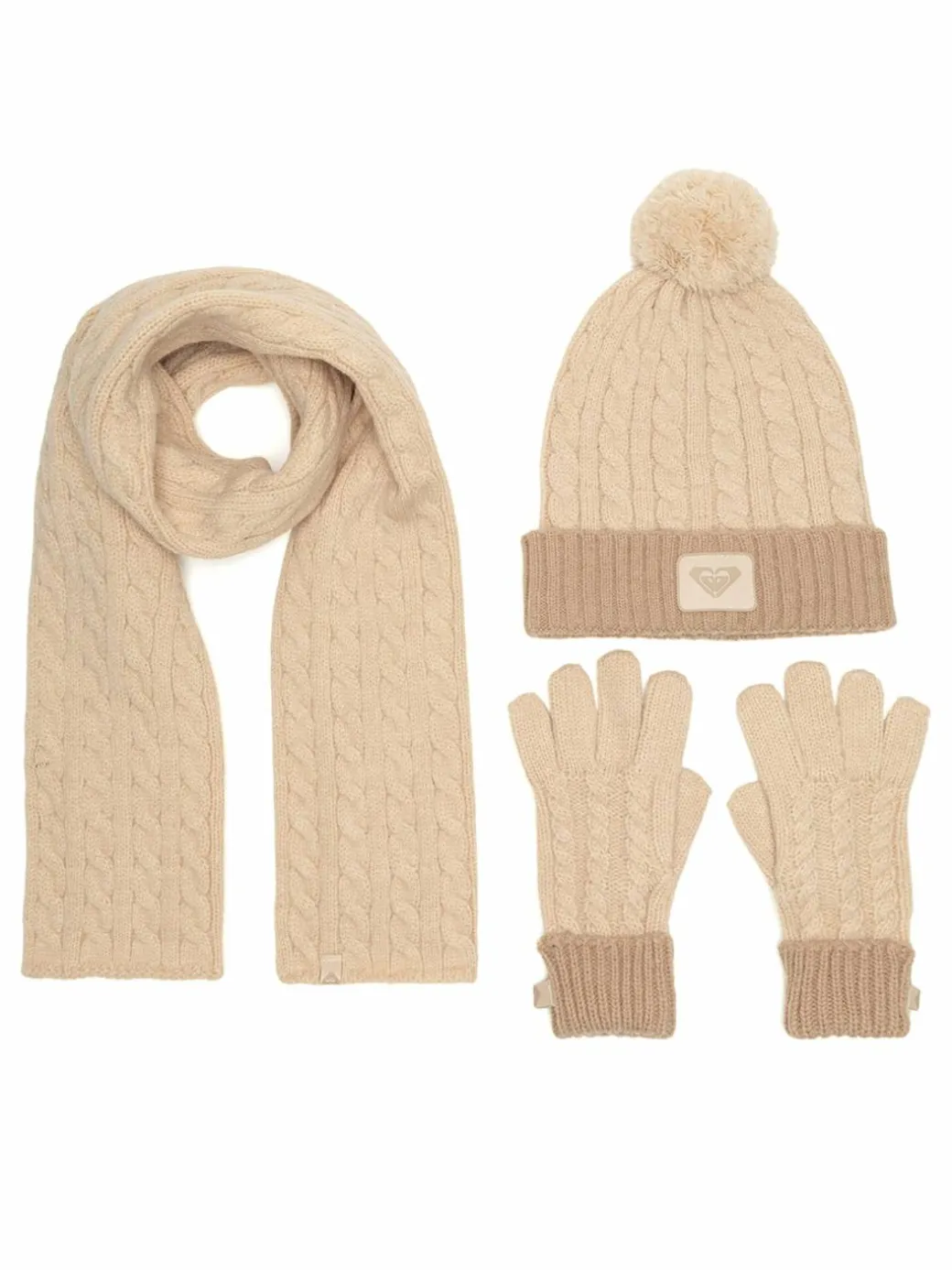 Completo cappello, sciarpa e guanti RX-KF-001-AW24 Beige