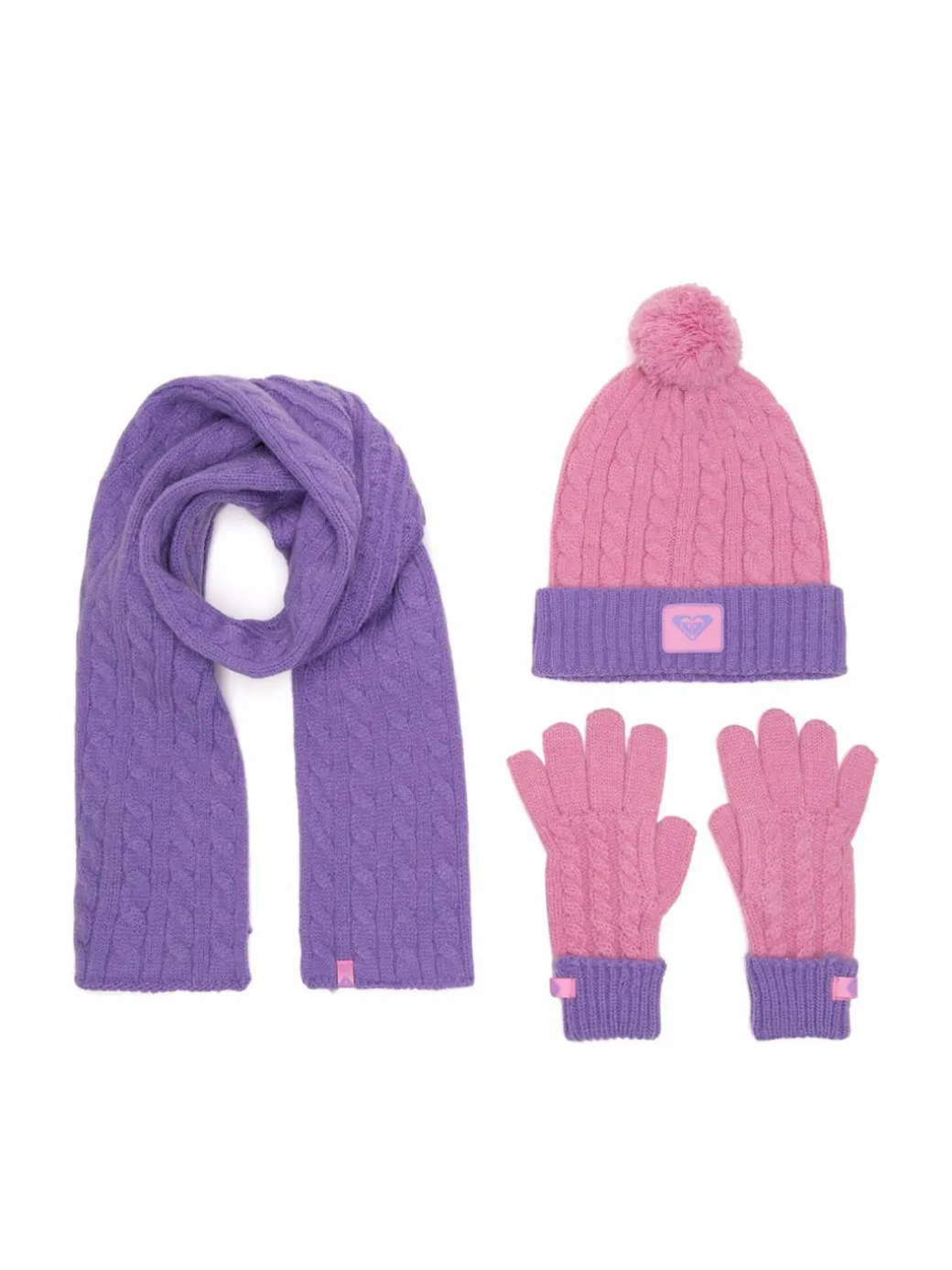Completo cappello, sciarpa e guanti RX-KF-001-AW24 Viola