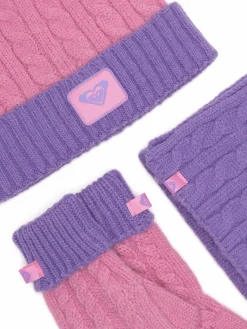 Completo cappello, sciarpa e guanti RX-KF-001-AW24 Viola